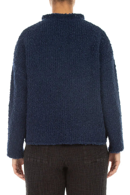Blue Violet Alpaca Wool Cardigan