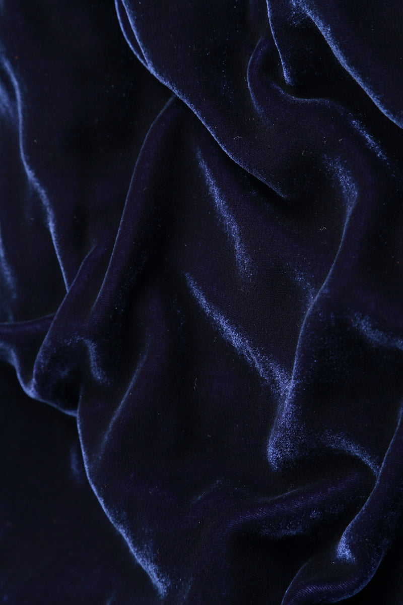 Blue Violet Silk Velvet Shift Dress