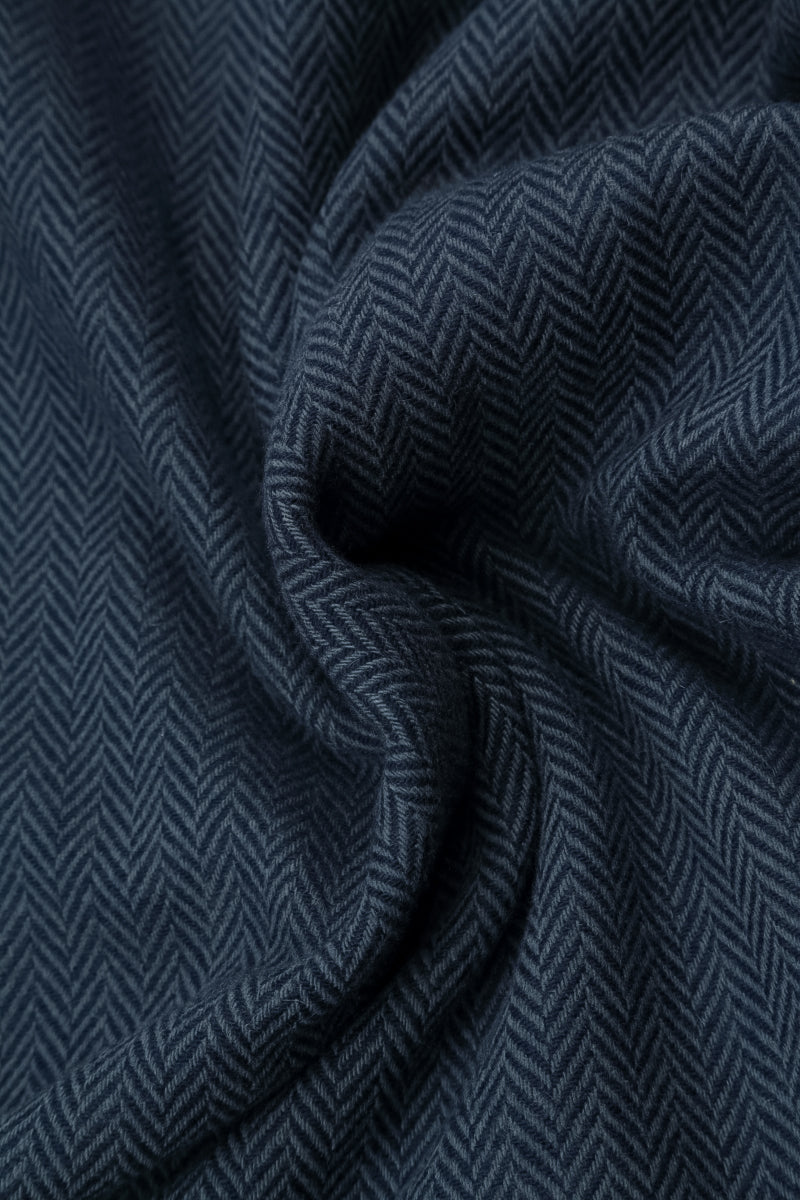Blaues Woll-Latzkleid