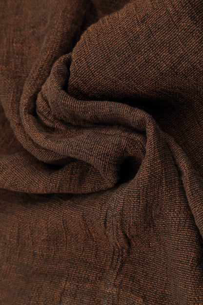 Boxy Aged Copper Mélange Linen Blouse 5