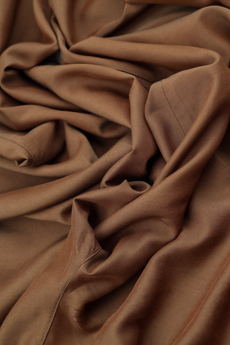 Boxy Aged Copper Silk Bamboo Blouse 5