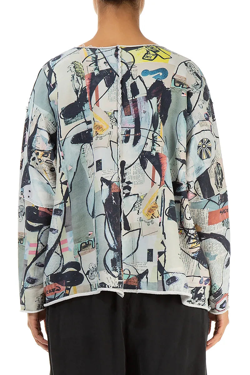 Boxy Artful Elements Cotton Jumper 2