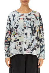 Boxy Artful Elements Cotton Jumper 1