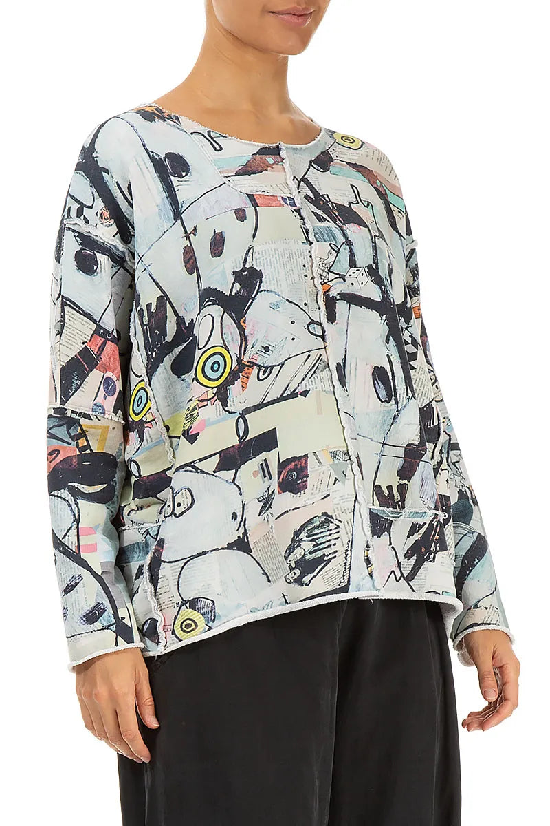 Boxy Artful Elements Cotton Jumper 3