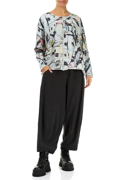 Boxy Artful Elements Cotton Jumper 4