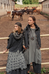 Boxy Bubble Décor Sage Linen Jersey Dress 6