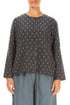 Boxy Charcoal Dotty Silk Jacket 1
