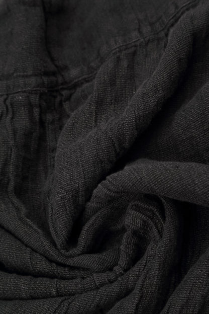 Boxy Charcoal Mélange Linen Jacket