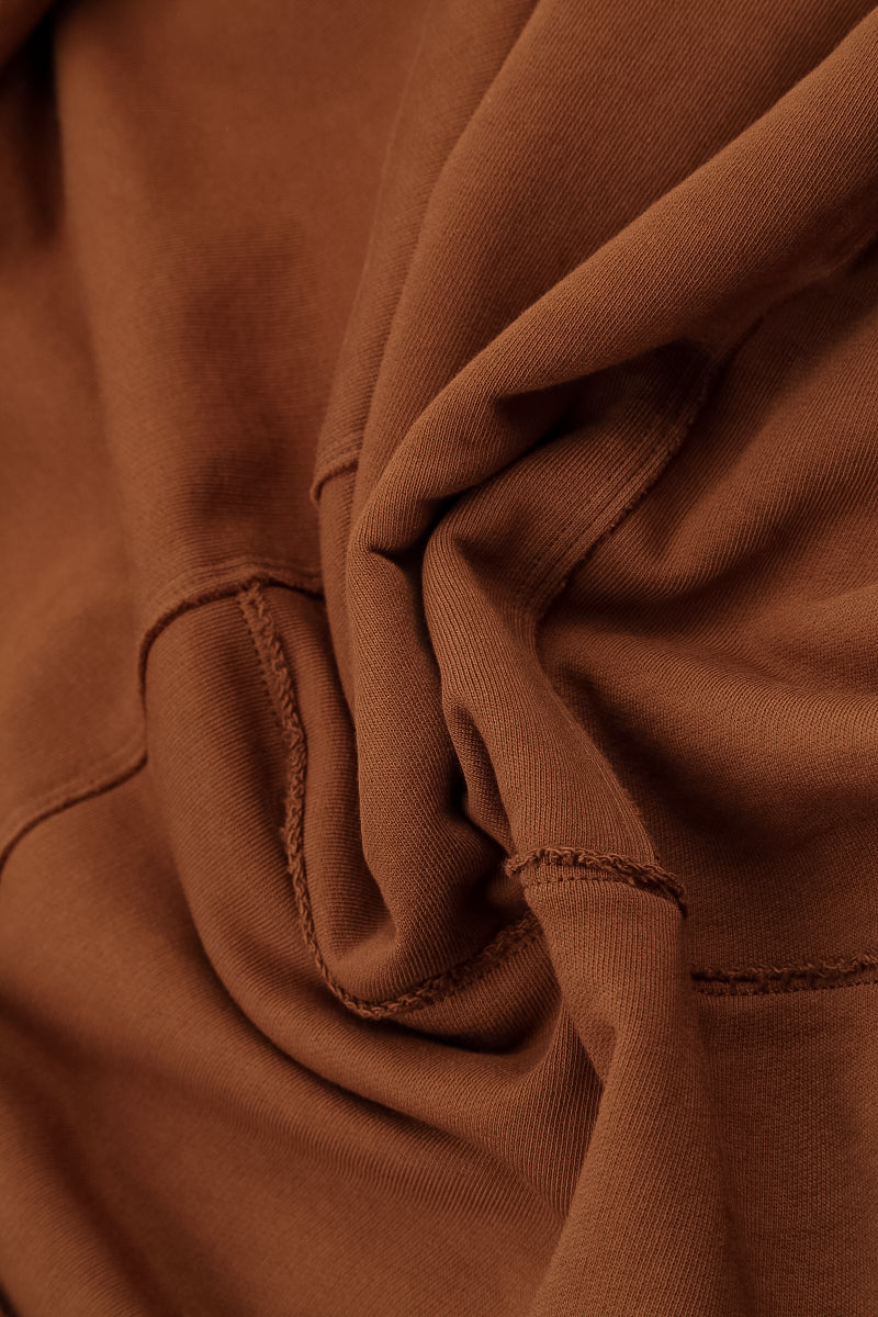 Boxy Cowl Neck Aged Copper Cotton Jumper 5