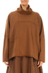 Boxy Cowl Neck Aged Copper Cotton Jumper 1