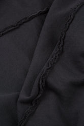 Boxy Cowl Neck Black Cotton Jumper 5