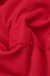 Boxy Cowl Neck Cherry Red Cotton Jumper 5