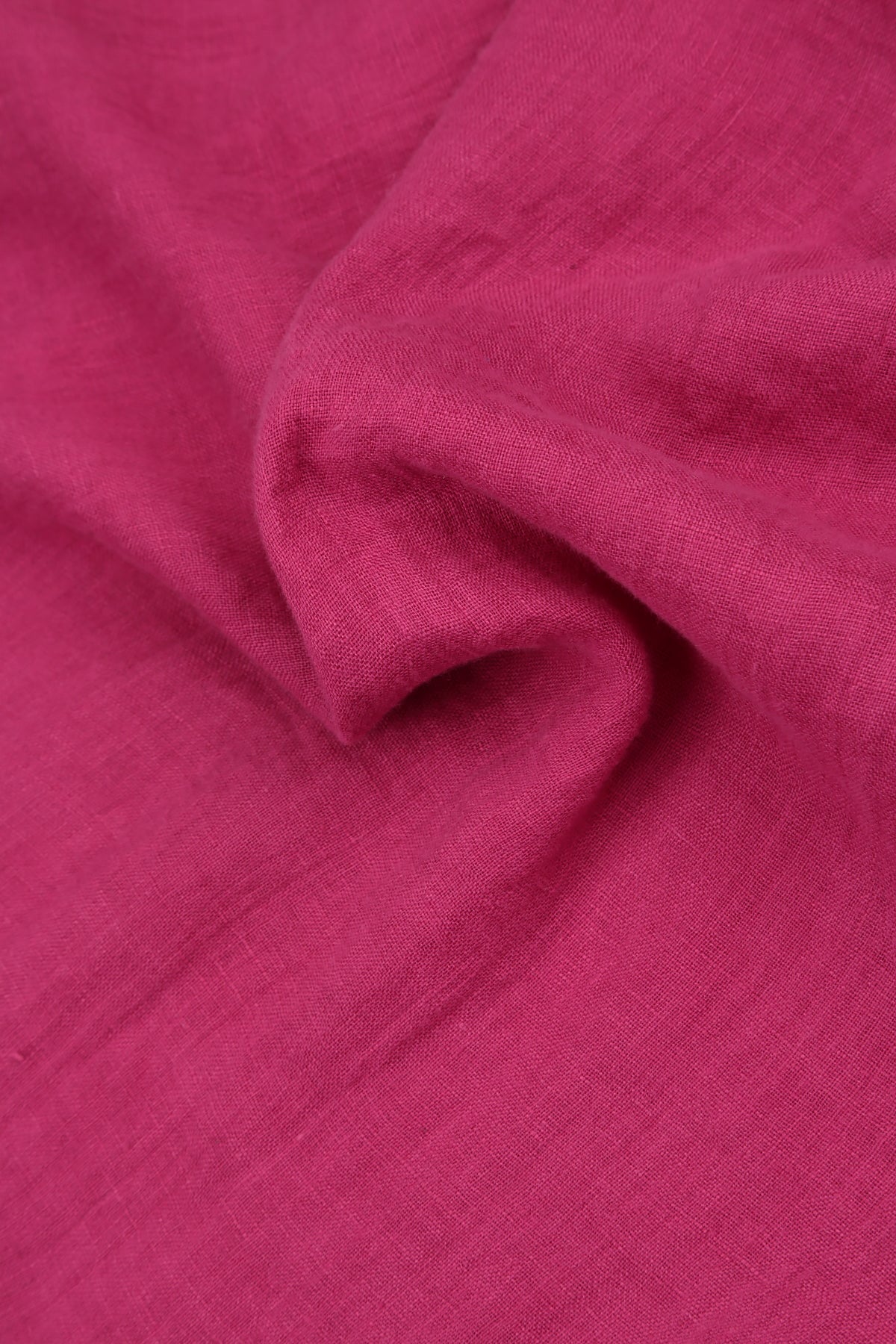 Kastige Bluse aus Fuchsiatüll-Leinen