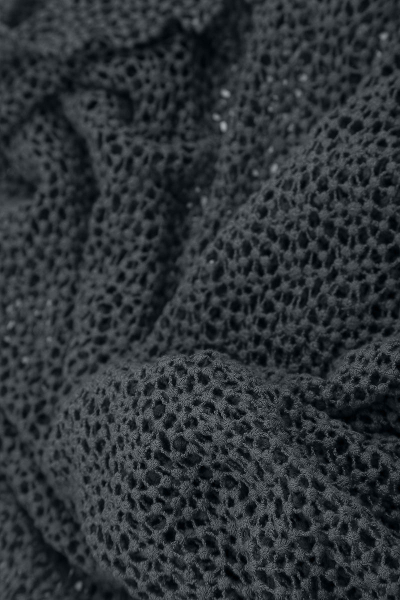 Boxy Graphite Broderie Cotton Blouse 5