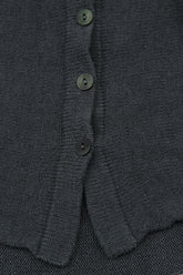 Boxy Graphite Linen Cardigan 5