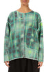 Boxy Green Check Cotton Jumper 1