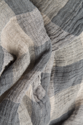 Boxy Large Check Beige Gauze Linen Blouse 5