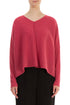 Boxy Longer Back Pink Punch Wool Sweater 1