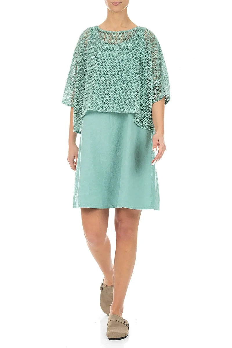 Boxy Mint Broderie Cotton Blouse 4