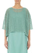 Boxy Mint Broderie Cotton Blouse 1