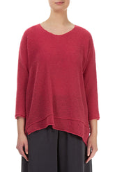 Boxy Pink Punch Wool Sweater 1