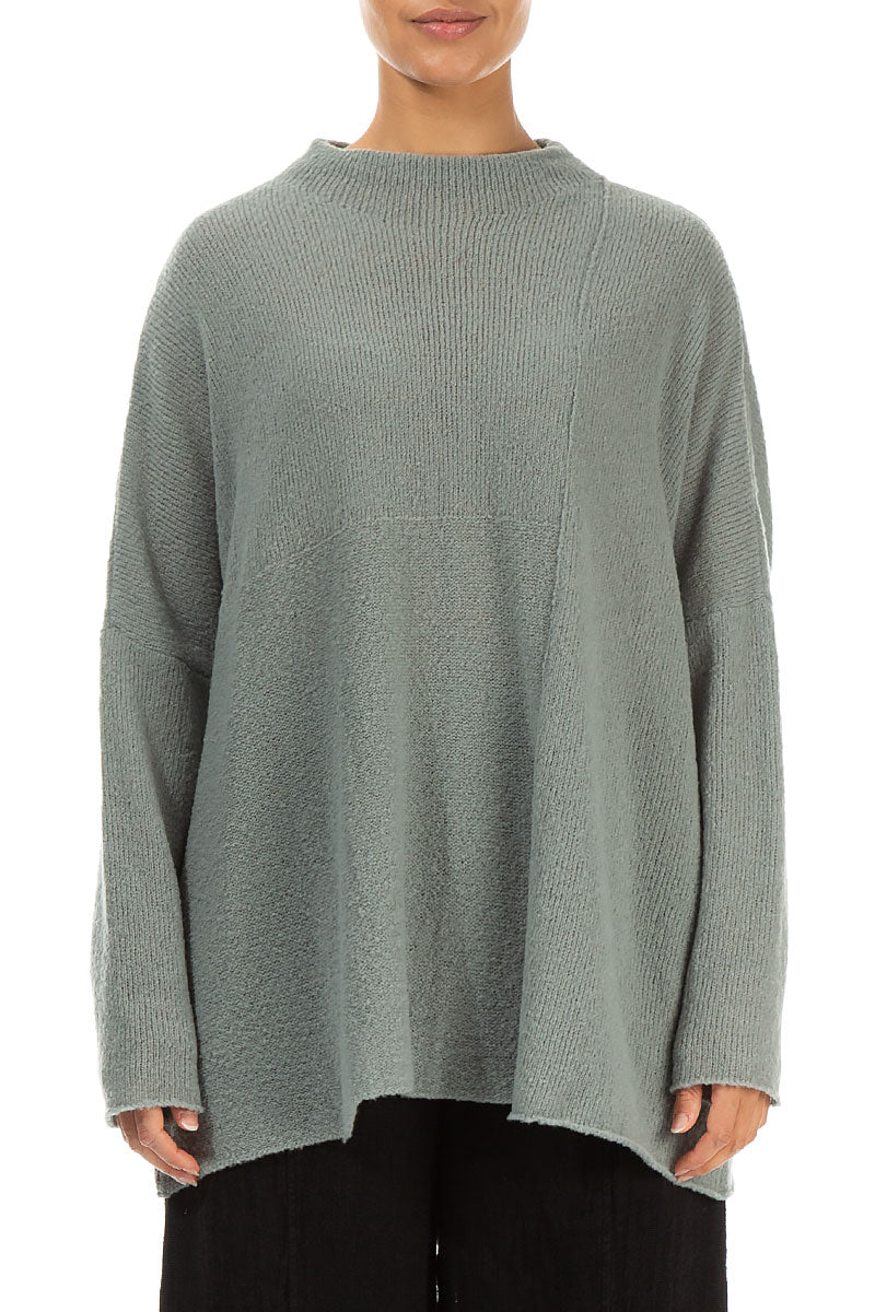 Boxy Pistachio Wool Sweater