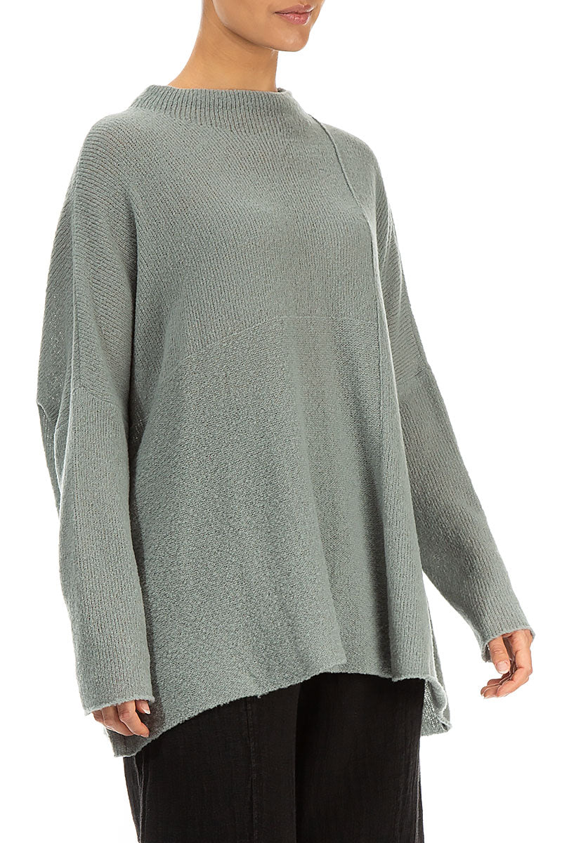 Boxy Pistachio Wool Sweater