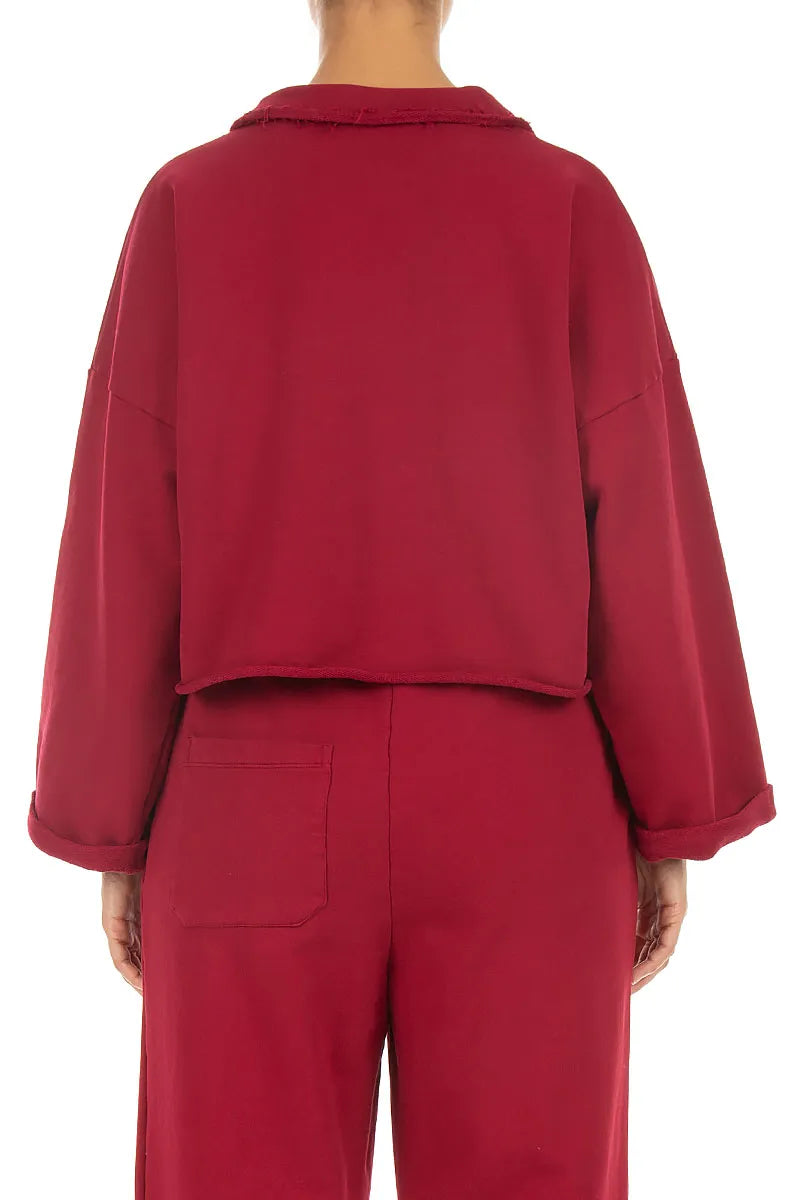 Boxy Ruby French Terry Cotton Jacket 2