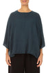 Boxy Slate Blue Merino Wool Jumper 1