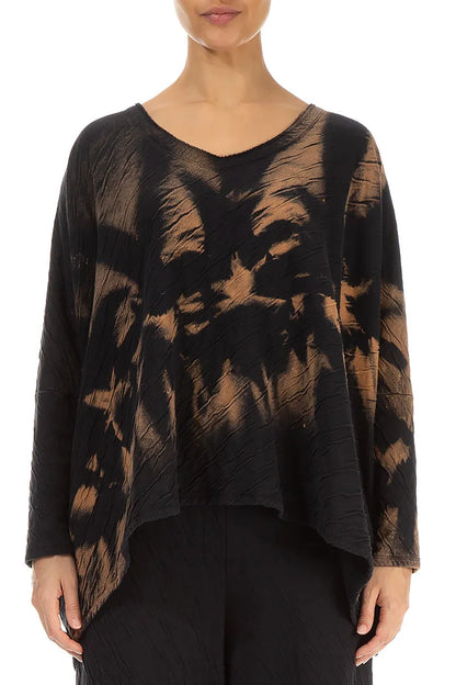 Boxy Tie-Dye Wavy Cotton Jumper 2