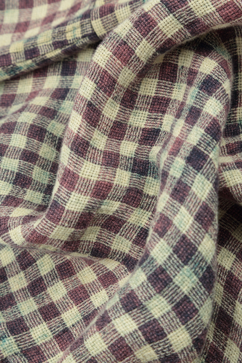 Boxy Watercolour Check Linen Blouse 5
