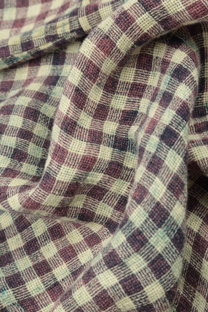Boxy Watercolour Check Linen Blouse 5
