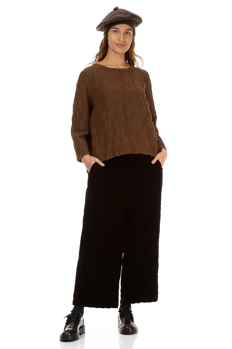 Brown Knitted Wool Beret 2