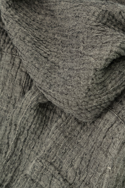 Bubble Olive Grey Textured Linen Trousers