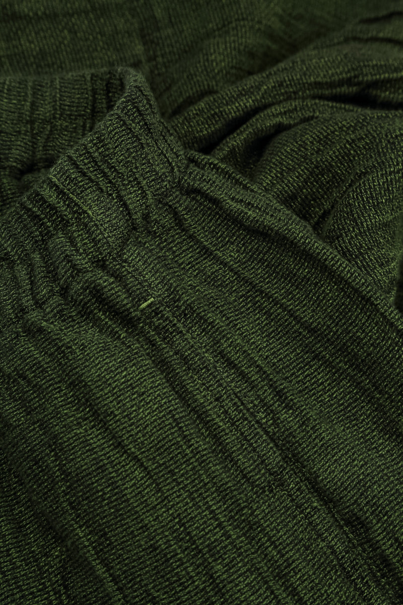 Bubble Shamrock Green Mélange Linen Trousers 5