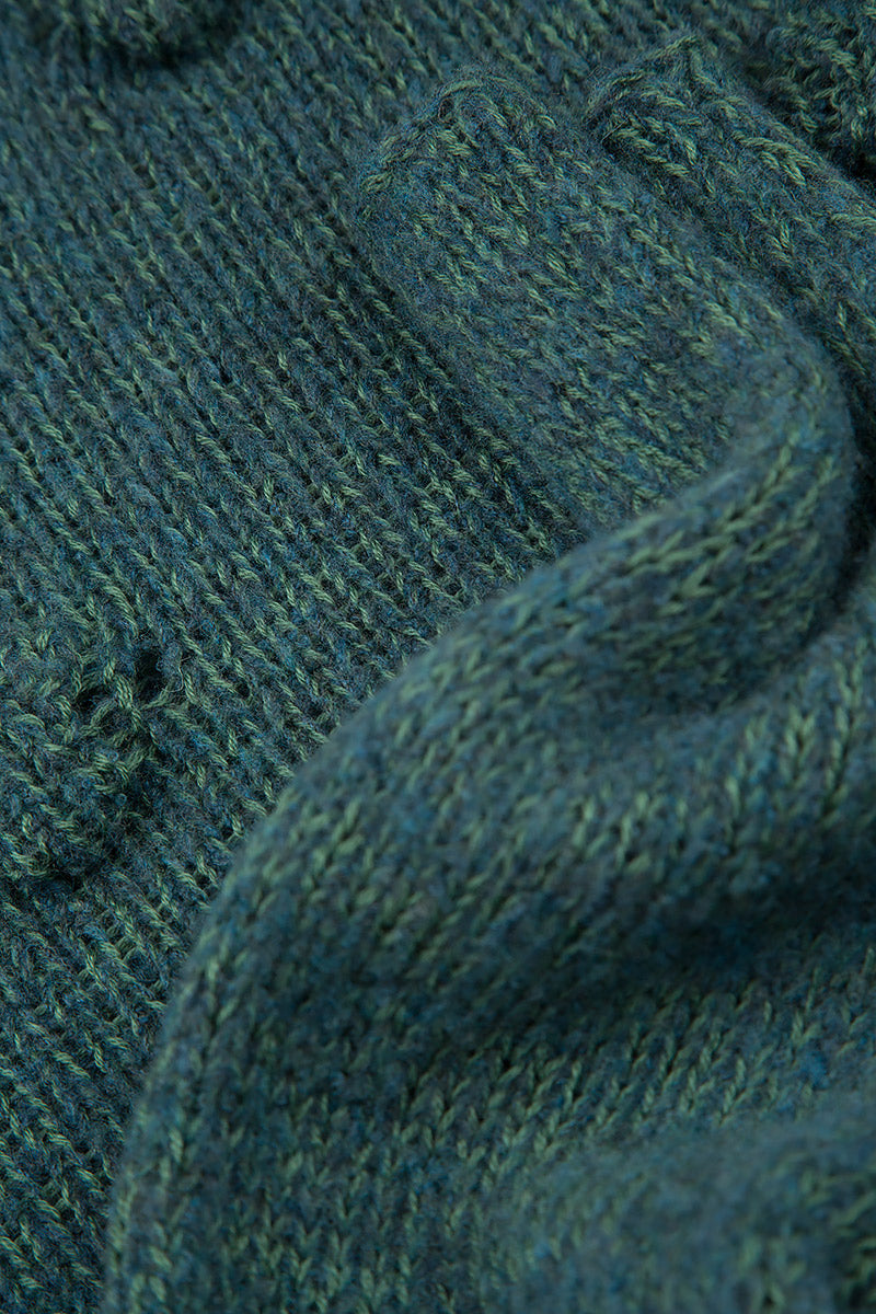 Bubbles Mélange Opal Green Wool Sweater