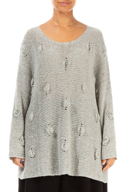 Bubbles Greige Wool Sweater