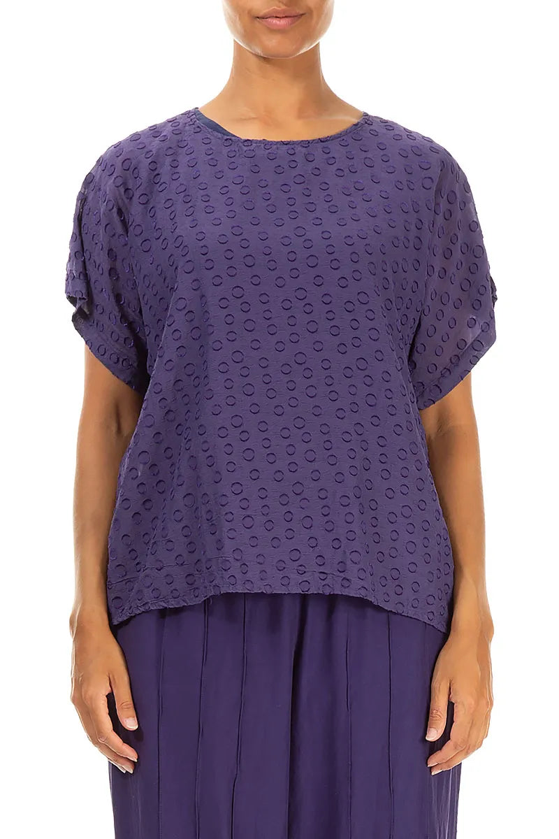 Bubbly Purple Silk Blouse 1