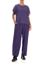 Bubbly Purple Silk Blouse 4