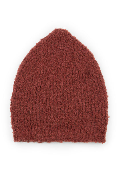 Burnt Brick Alpaca Wool Beanie Hat