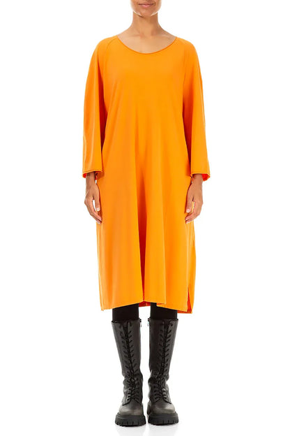 Burnt Orange Cotton Tunic Dress 1