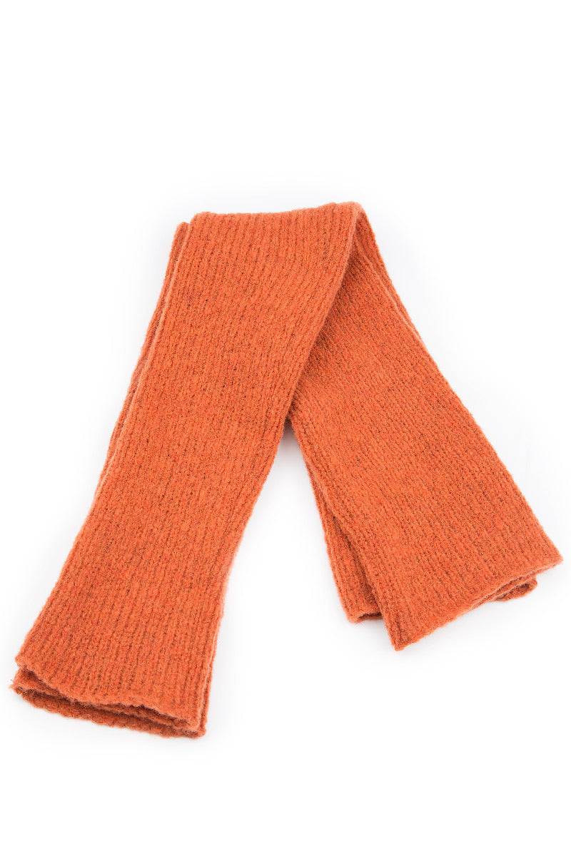 Burnt Orange Wool Leg Warmers