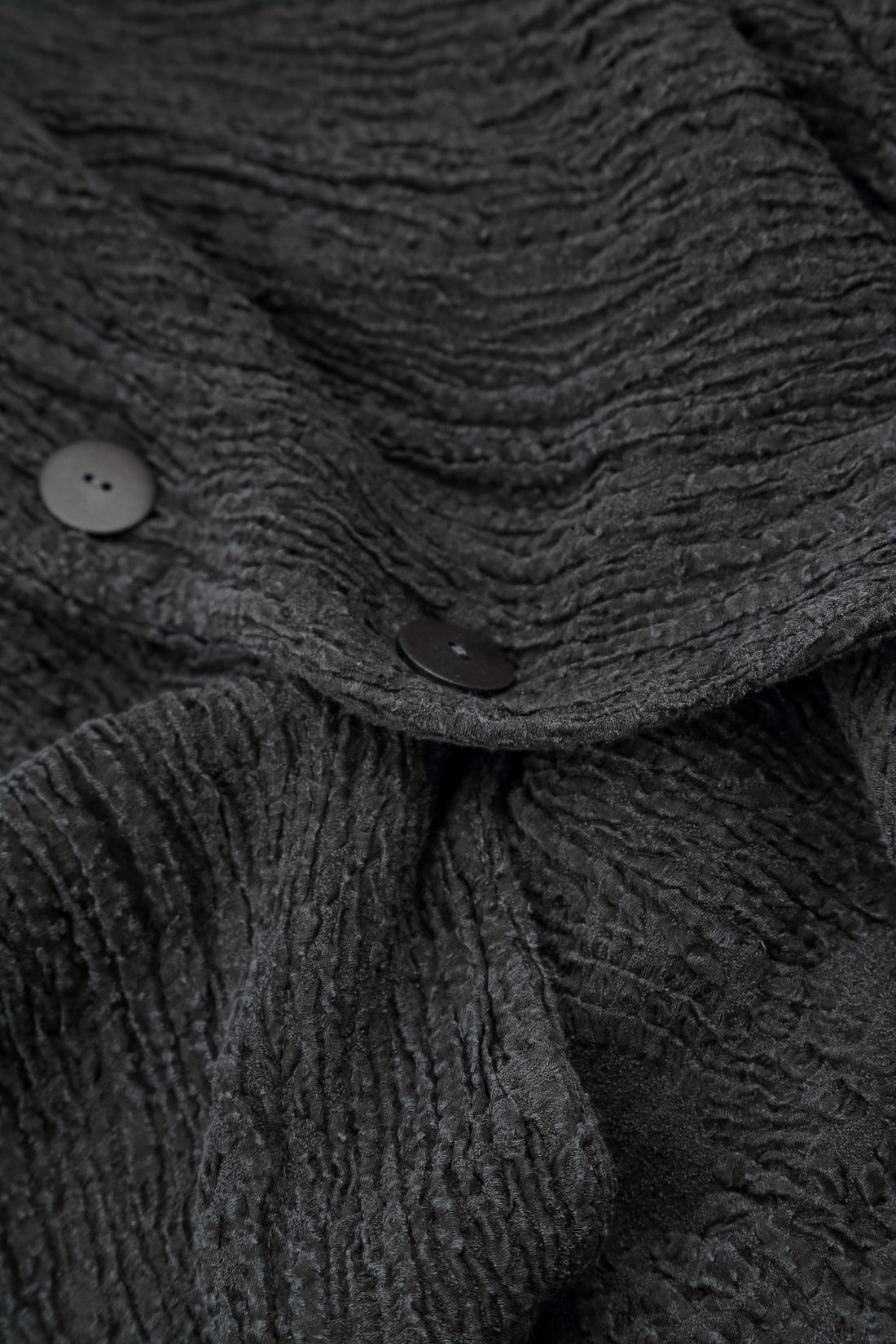 Button Charcoal Textured Silk Linen Jacket 5
