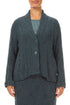 Button Slate Textured Silk Linen Jacket 1
