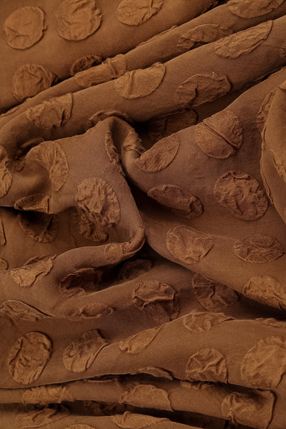 Buttoned Back Bubble Aged Copper Silk Tunic 5