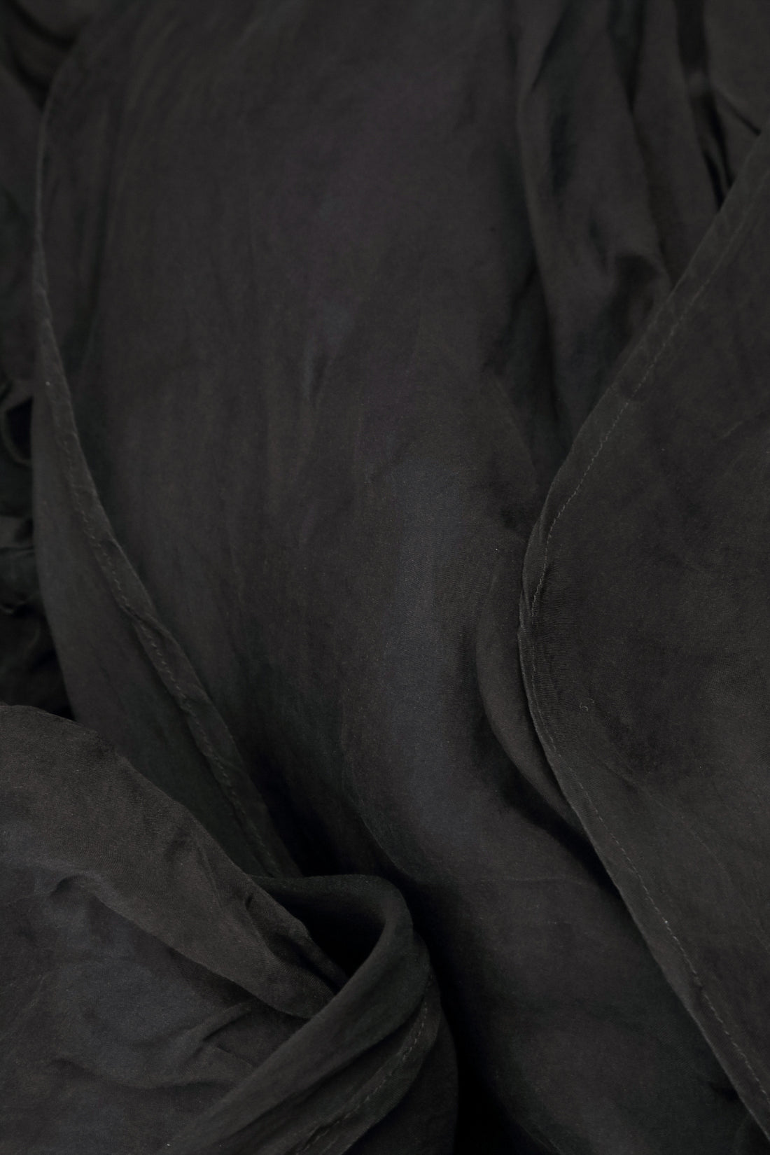 Buttoned Short Black Silk Chiffon Jacket 5