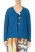 Buttoned Cobalt Blue Linen Cardigan 1