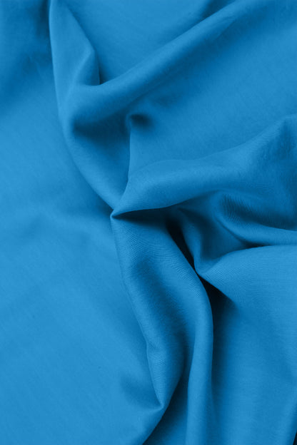 Buttoned Cobalt Blue Pure Silk Jacket