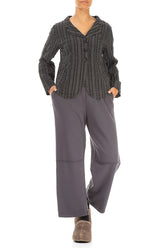 Buttoned Forest Brown Checkered Linen Cotton Jacket 4