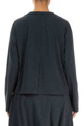 Buttoned Graphite Cotton Jacket 2